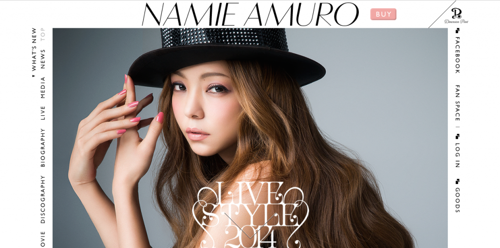 Namie Amuro Official Site（Dimension Point）